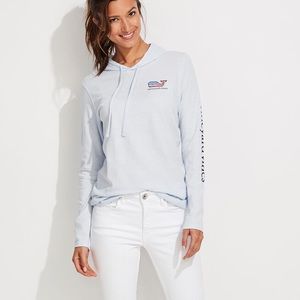 Vineyard Vines Long-Sleeve Flag Whale Slub Hoodie size XL